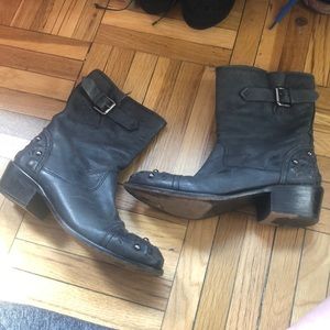Free people leather moto boots